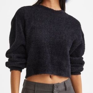 H&M Fuzzy Black Sweater